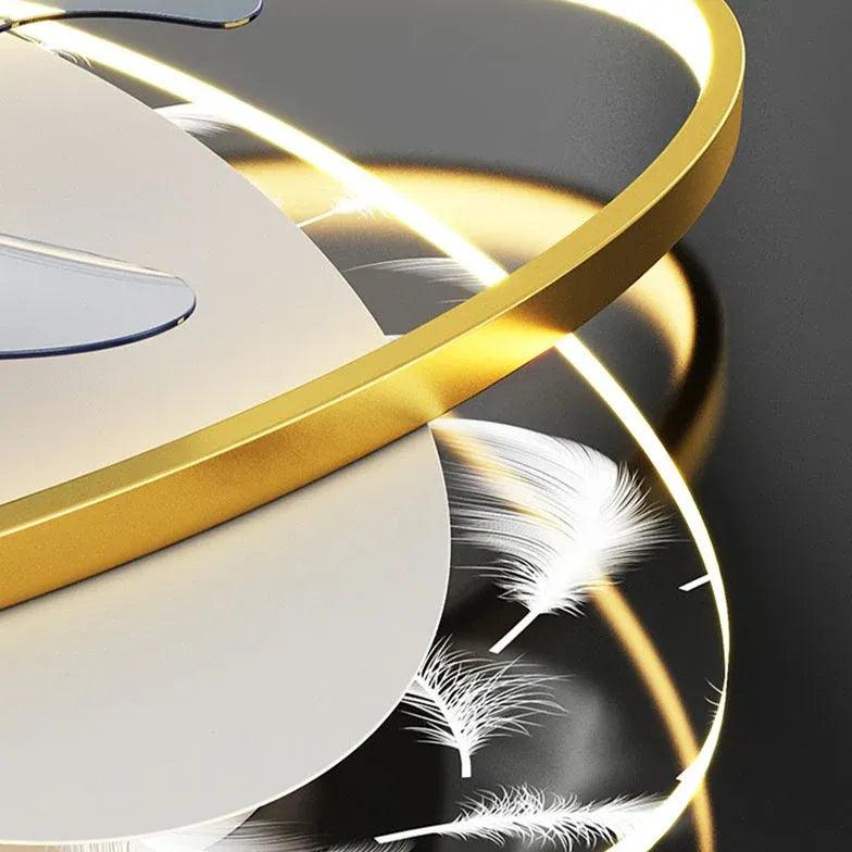 Plafonnier moderne rond avec ventilateur pour la chambre | boxzora