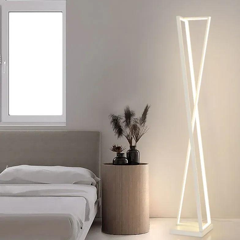 Moderne weiße LED-Stehlampe für das Schlafzimmer | boxzora