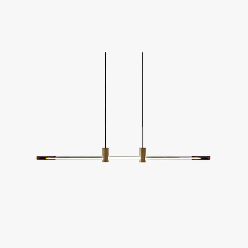 Minimalistické dlouhé mosazné závěsné světlo | boxzora