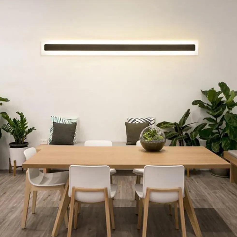 Minimalistyczne długie kinkiety LED do sypialni | boxzora