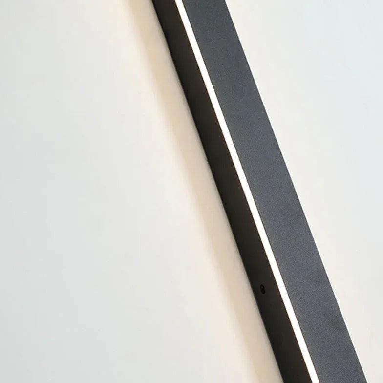 Lampada da parete lineare minimalista da esterno nera per portico, IP65, con sensore di movimento | boxzora