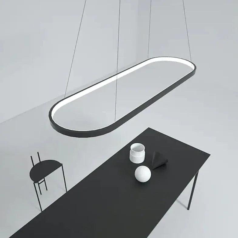 Modern Oval Ring LED Pendant Light for Dining Room | boxzora
