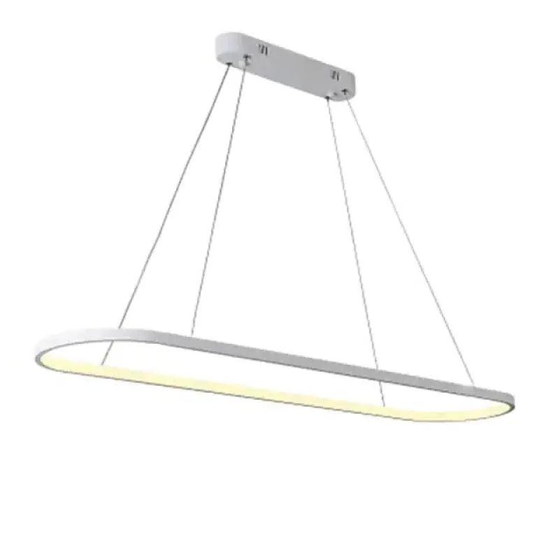 מנורת תלייה מודרנית LED בצורת טבעת אובלית לחדר אוכל | boxzora