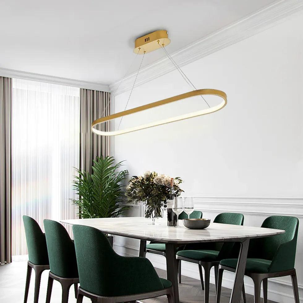 Modern Oval Ring LED Pendant Light for Dining Room | boxzora