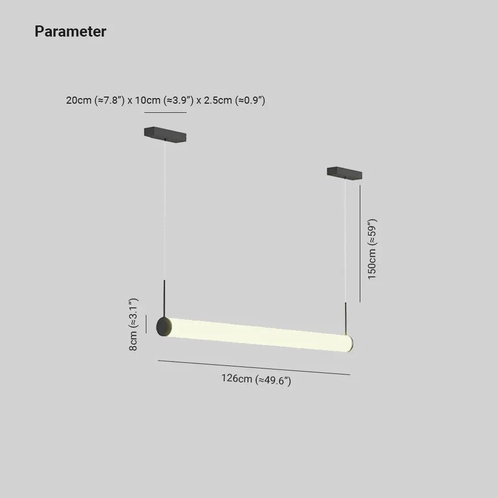 Suspension moderne étanche pour extérieur, pour terrasse, design en tube linéaire | boxzora