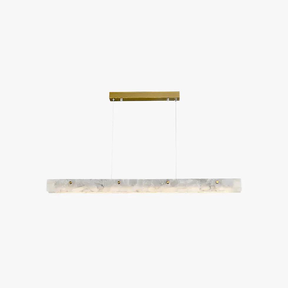 Minimalistické mramorové dlouhé závěsné svítidlo do jídelny | boxzora