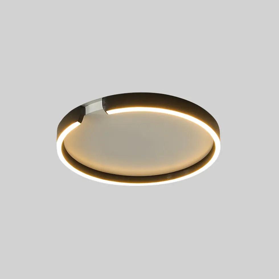 Modern Halo Flush Ceiling Light Dimmable Metal for Bedrooms | boxzora