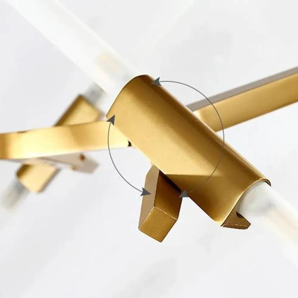 Candelabru modern din sticlă, cu braț reglabil și protecție împotriva orbirii, pentru sufragerie | boxzora