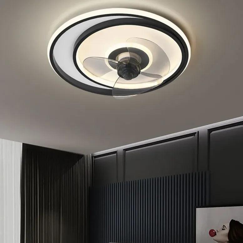 Ventilateur de plafond moderne et fin avec éclairage pour le salon | boxzora