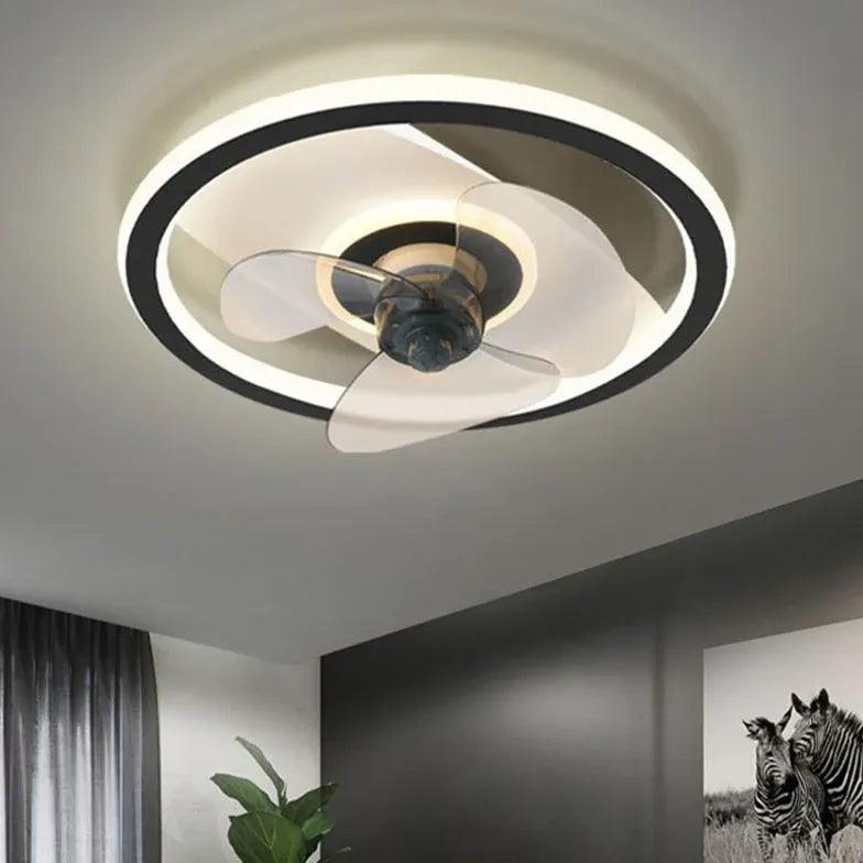 Ventilateur de plafond moderne et fin avec éclairage pour le salon | boxzora