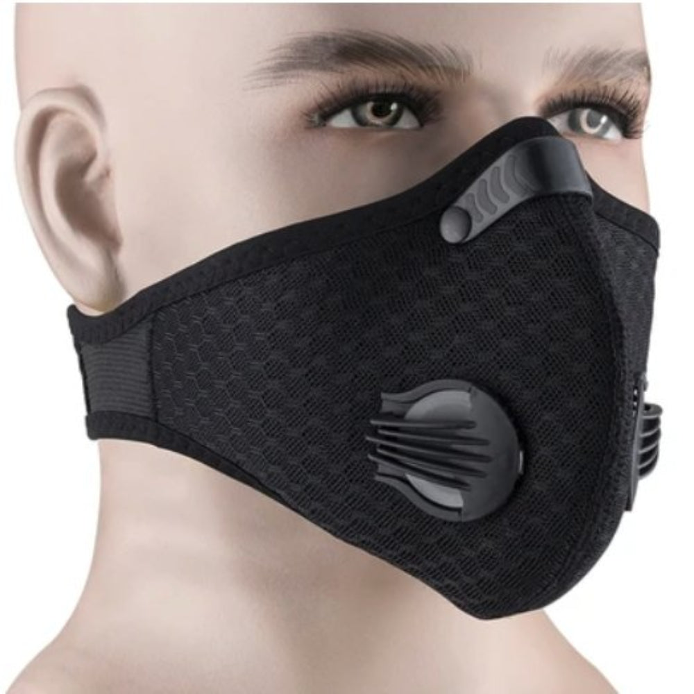 Reusable Anti-Pollution Face Mask – 5-Layer Filter & Dual Valves
