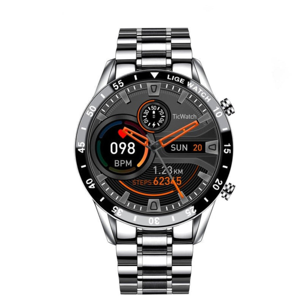 Smartwatch aus Edelstahl — 4G-Gesundheitstracker