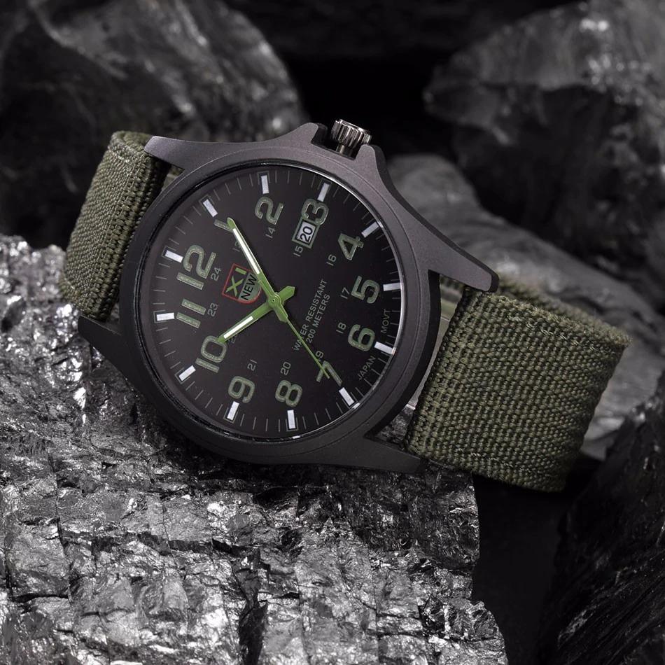AdventureTime Men's Tactical Watch – Shockproof, Waterproof, LED Backlight