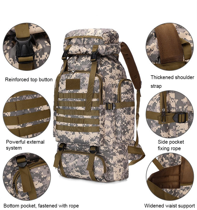 80L Tactical Trekking Backpack — High-Capacity Storage