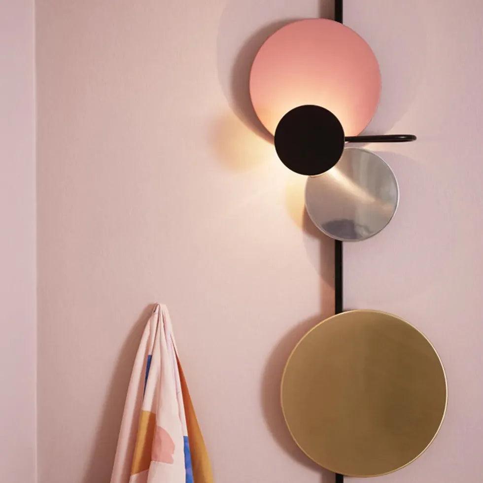 Aplique de pared circular LED moderno estilo macaron para dormitorio | boxzora