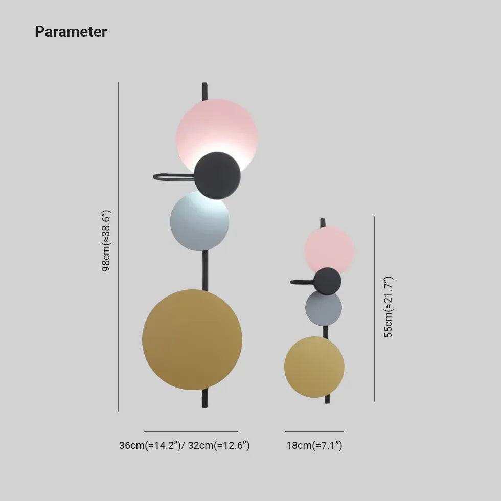 Aplique de pared circular LED moderno estilo macaron para dormitorio | boxzora