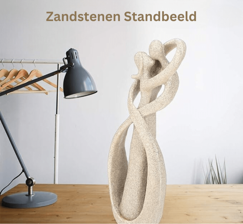 Escultura abstrata Abraço eterno — peça de arte decorativa elegante