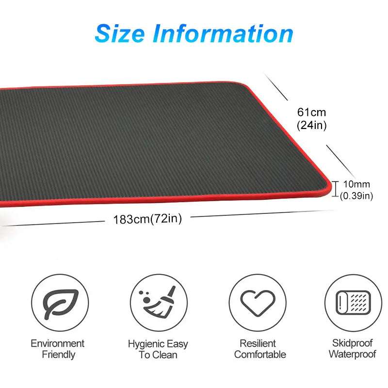 Tappetino da yoga FlexiMat — Superficie antiscivolo extra spessa da 10 mm, 183x61 cm
