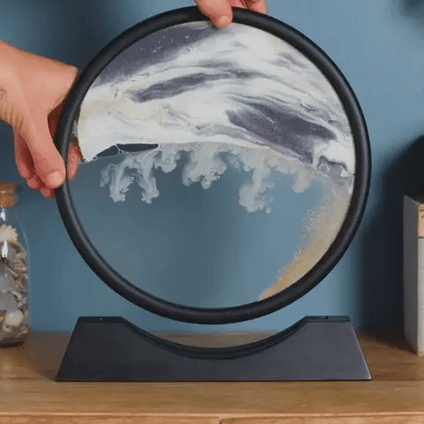Royaleva Moving Sand Art Sculpture — Animated LED Base, Calming Rotating Flow