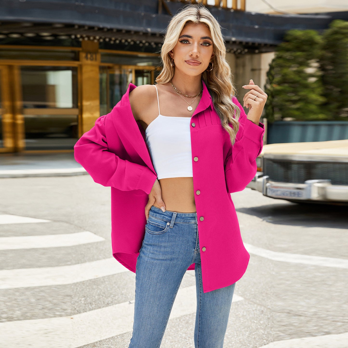 Chemise Overize Gaufrée