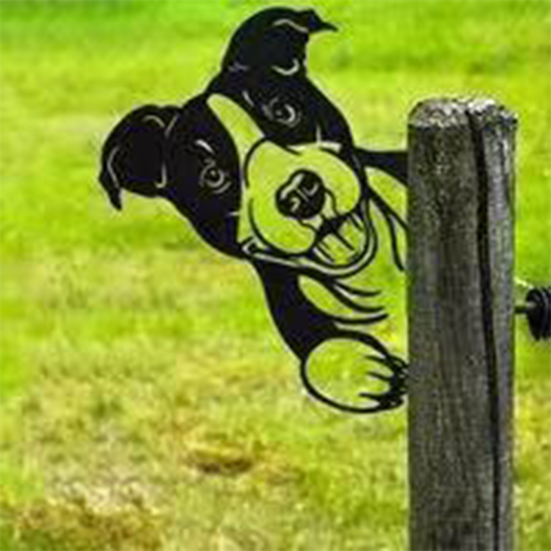 Realistische Metall-Gartenkunst mit Bauernhoftieren von PeepFarm