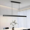 Lámpara colgante lineal minimalista de metal regulable para comedor | boxzora