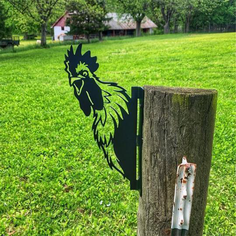 Realistische Metall-Gartenkunst mit Bauernhoftieren von PeepFarm