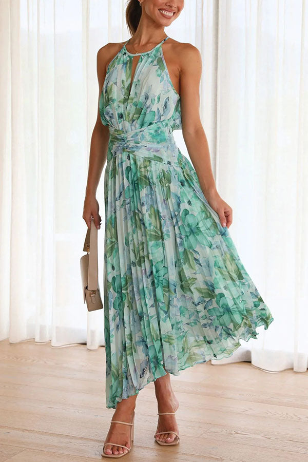 Robe Swing Imprimée – Col en V & Coupe Fluide