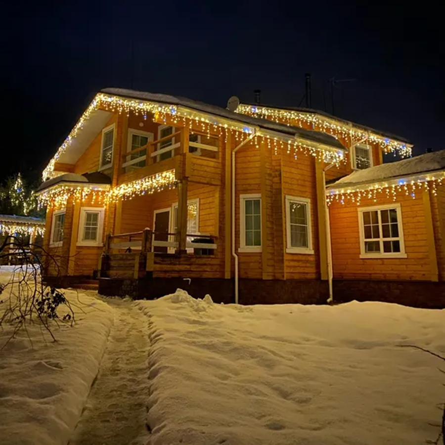 Stijlvolle led-kerstdecoratieset - warm oplichtende lampen
