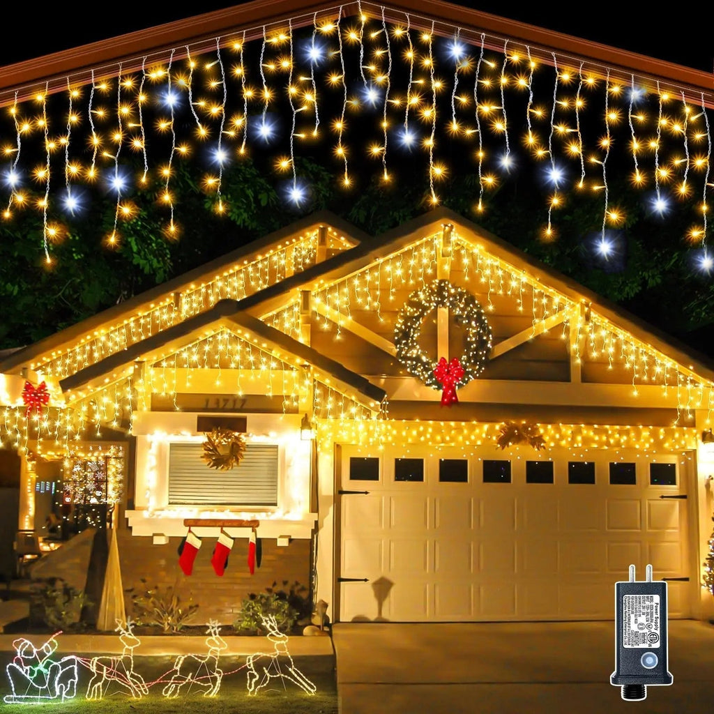 Stijlvolle led-kerstdecoratieset - warm oplichtende lampen
