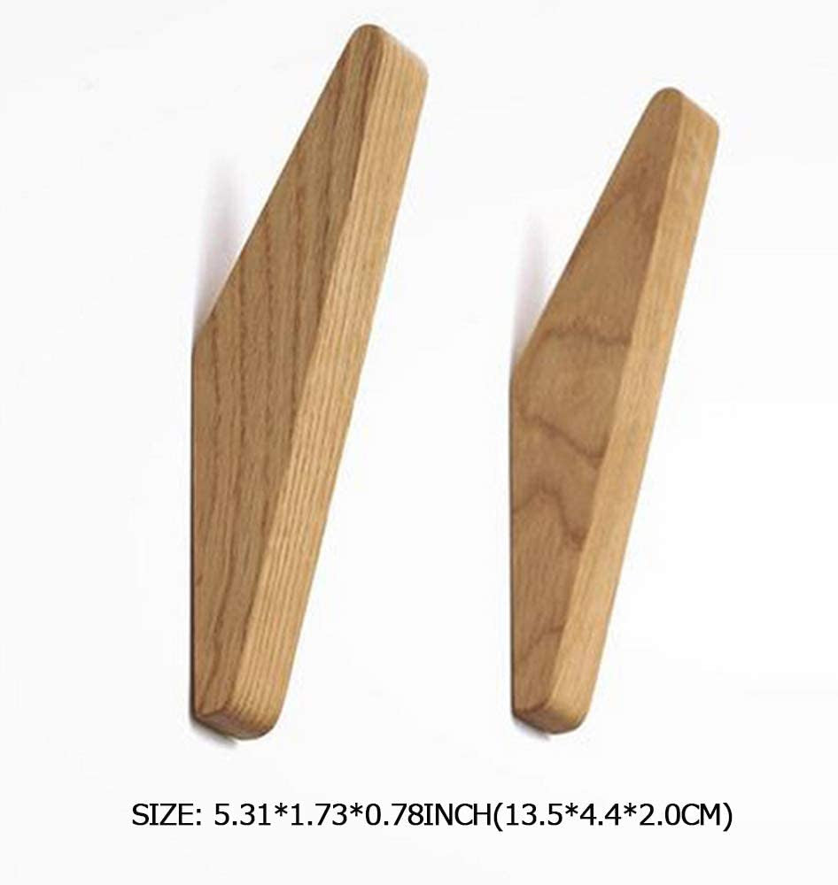 6-Piece Scandi Wall Hooks — Wood, 13.5 cm Length