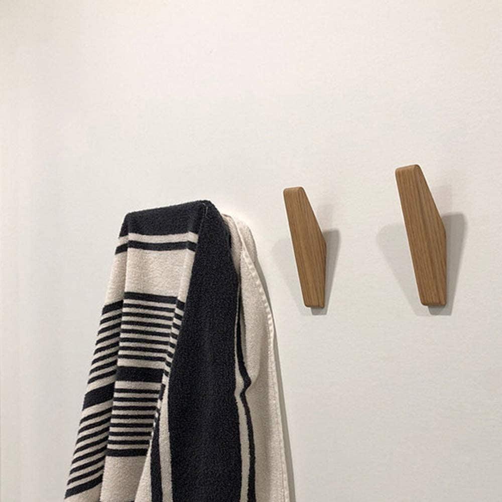 Wooden Coat Hooks — Set of 6, 13.5 cm Long, Scandi Design
