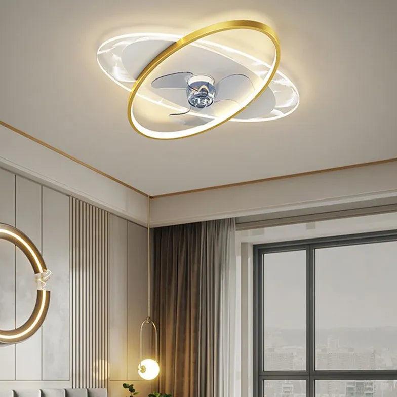 Modern Round Ceiling Light with Fan for Bedroom | boxzora