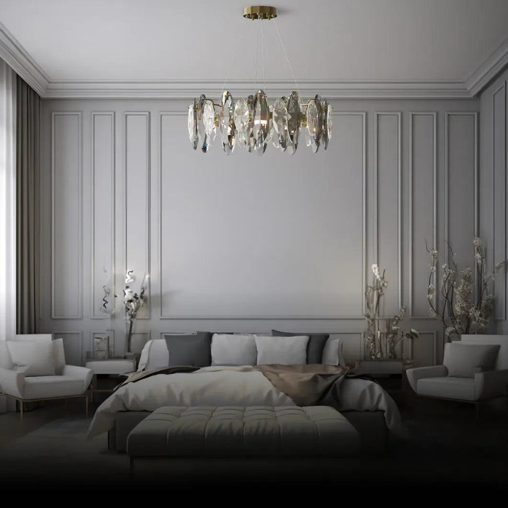 Suspension luxueuse en verre cristal pour chambre | boxzora