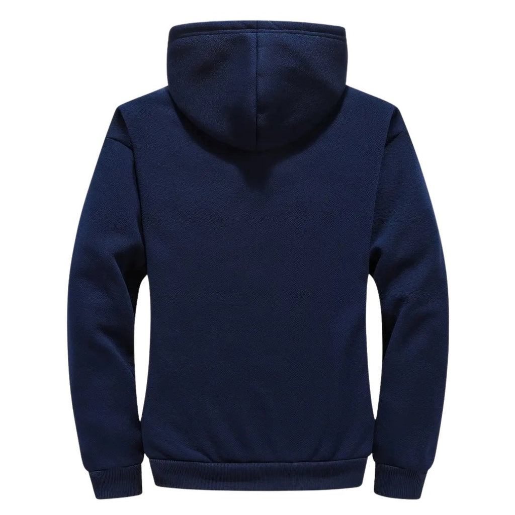 Fleecehoodie för män med sherpa-foder – robust vinterkonstruktion
