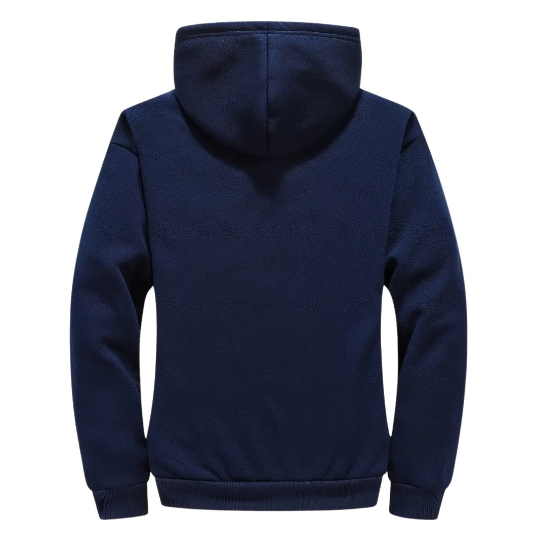 Fleecehoodie för män med sherpa-foder – robust vinterkonstruktion