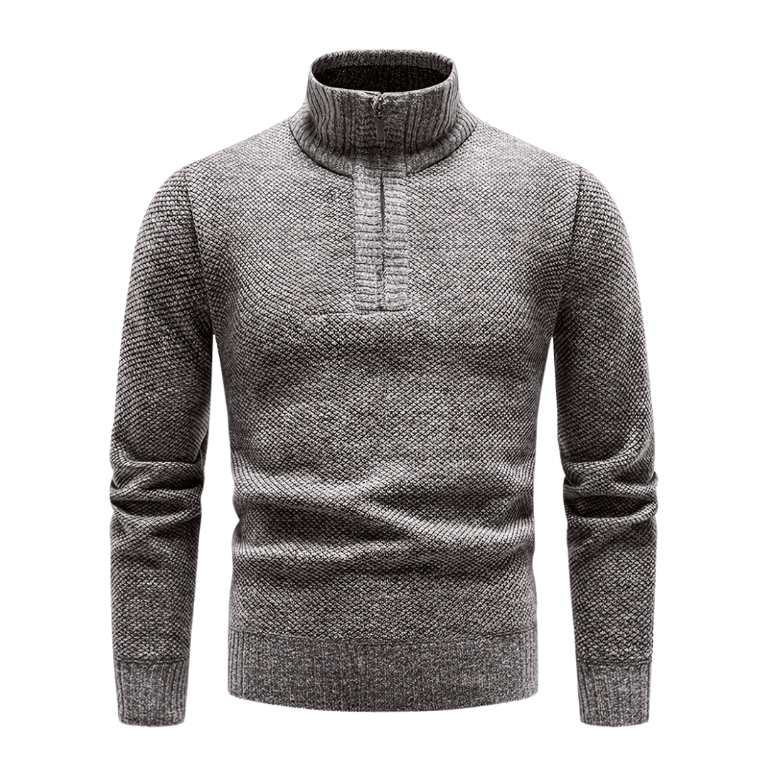 Varm och ventilerande fleece-tröja – halvlång dragkedja framtill