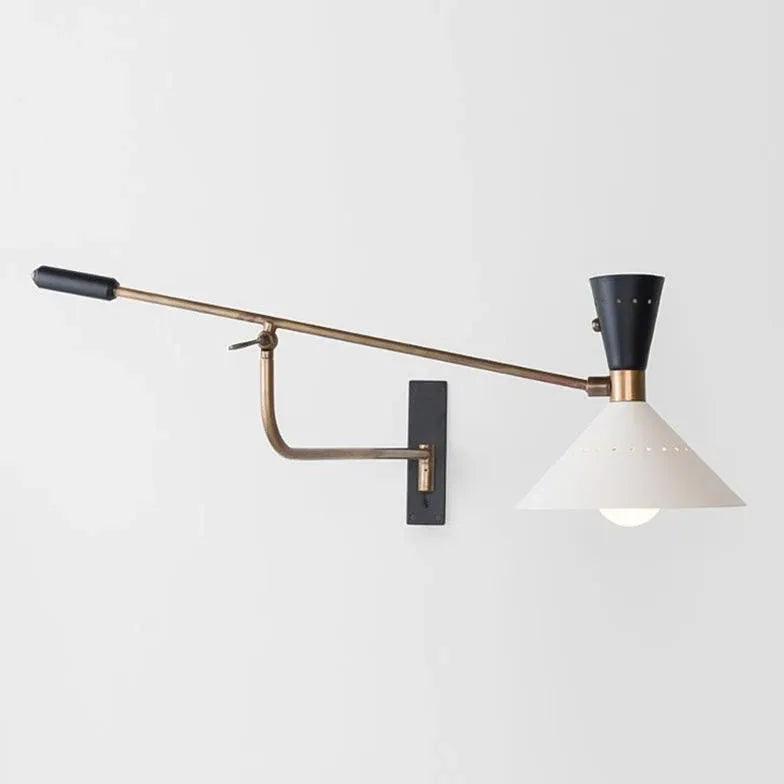 Nordisk vegglampe i metall med lang arm til soverommet | boxzora