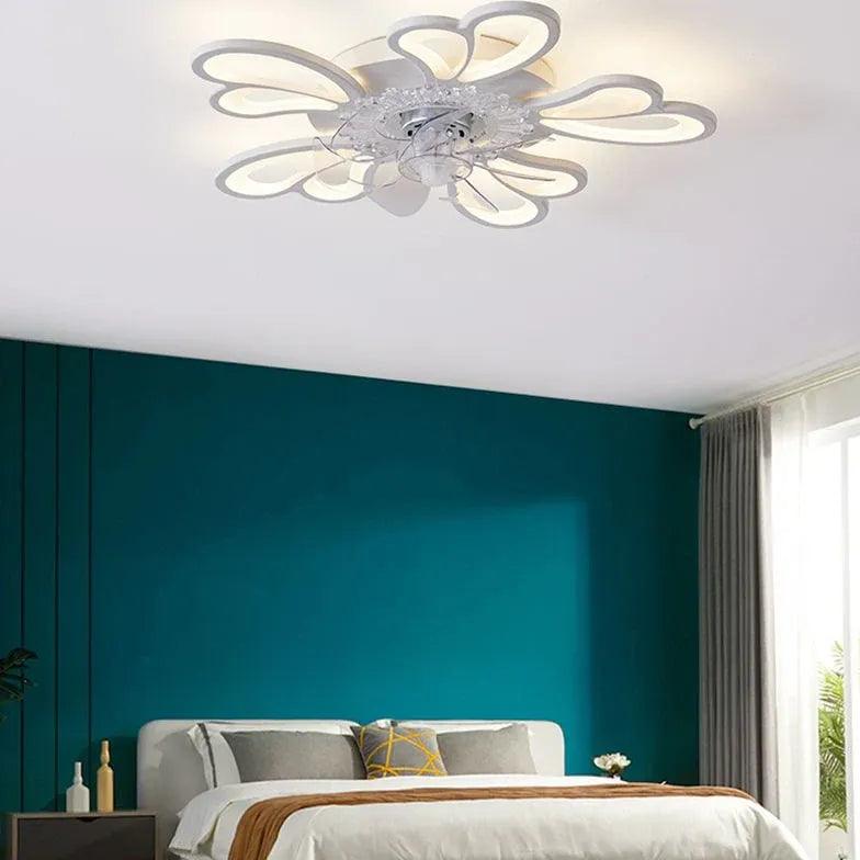Minimalist Petal Design Invisible Ceiling Fan with Light | boxzora