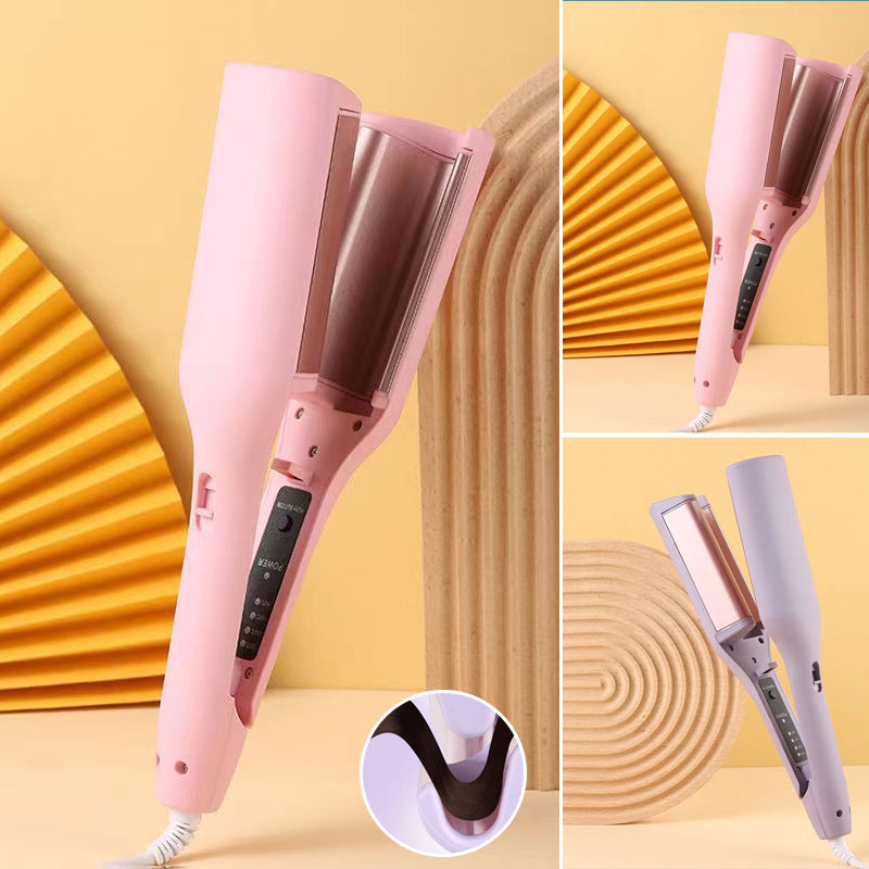 French Egg Curling Iron – Dual Wave Shaper, Anti-Scald Design