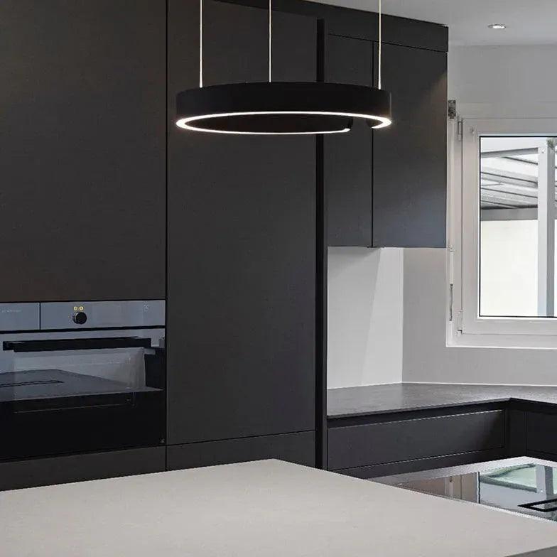 Modern Ring Pendant Light Metal Dimmable for Dining Rooms | boxzora