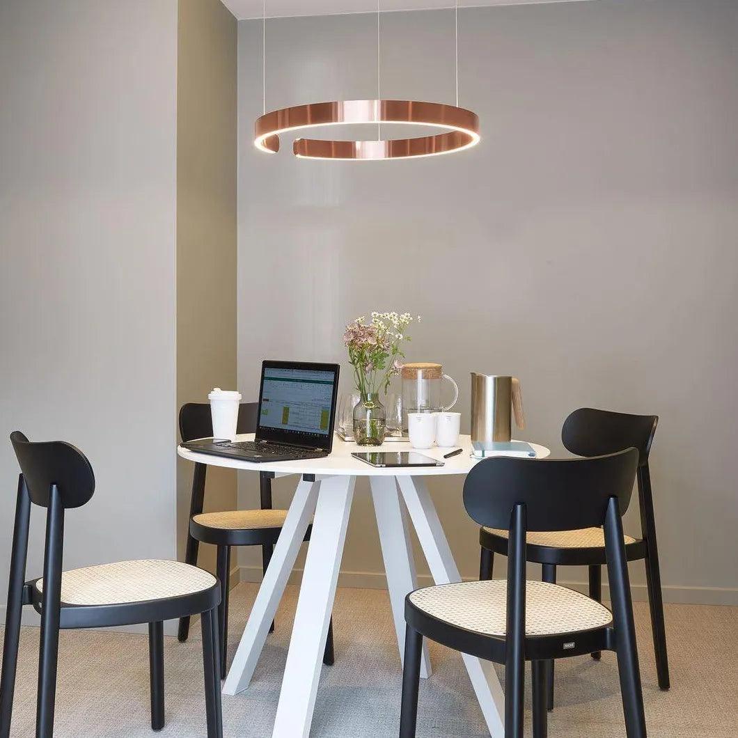 Modern Ring Pendant Light Metal Dimmable for Dining Rooms | boxzora