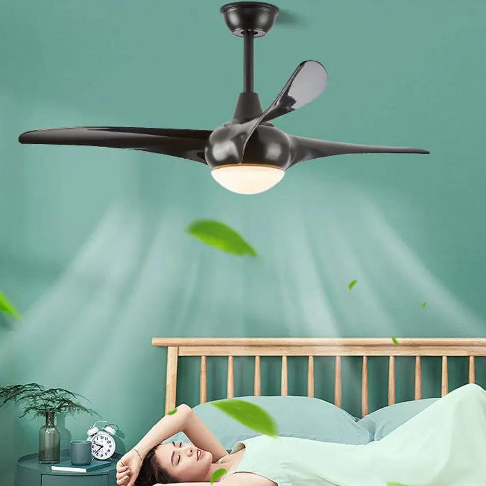 Ventilador de techo minimalista de tres aspas con luz | boxzora