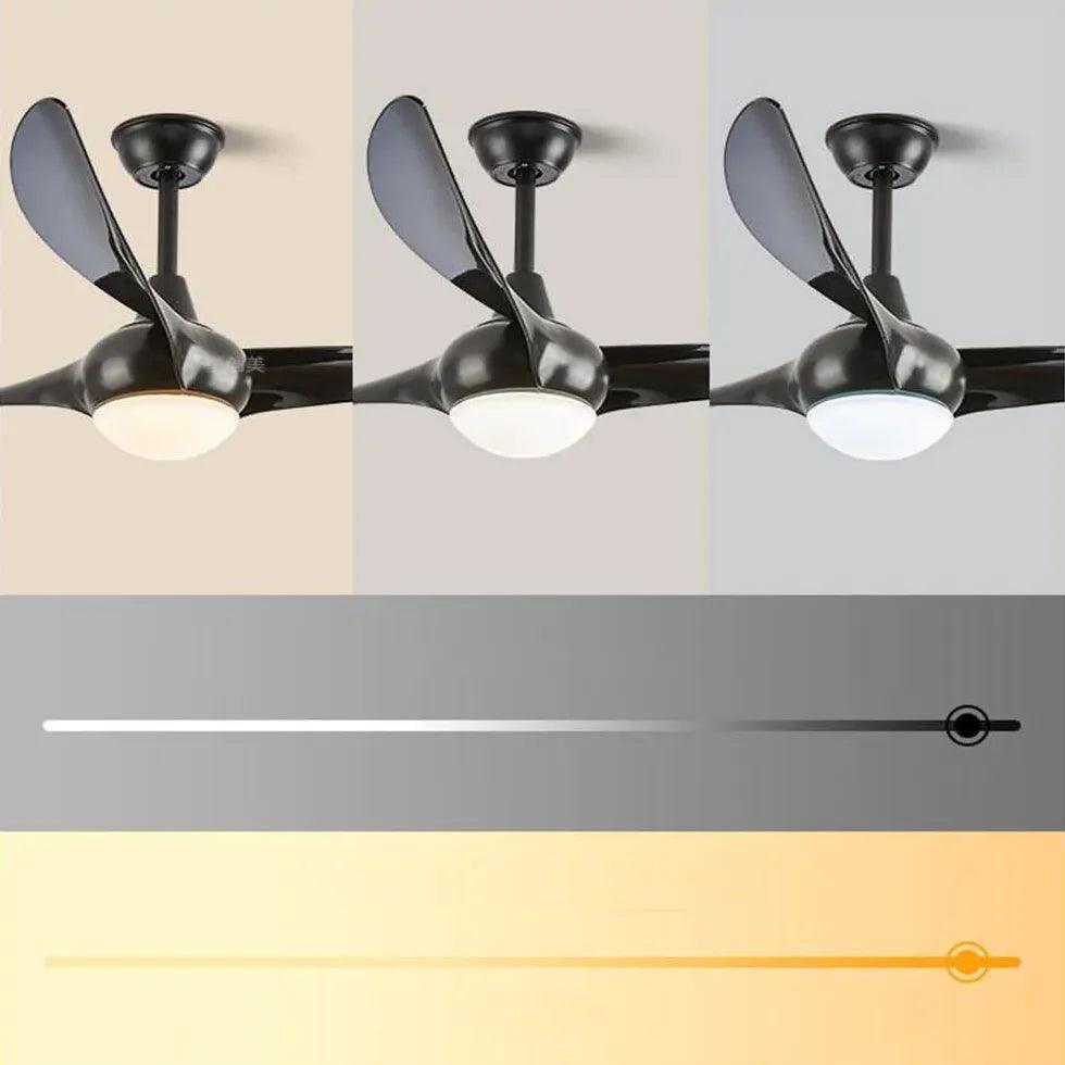 Minimalist Three-Blade Ceiling Fan with Light | boxzora