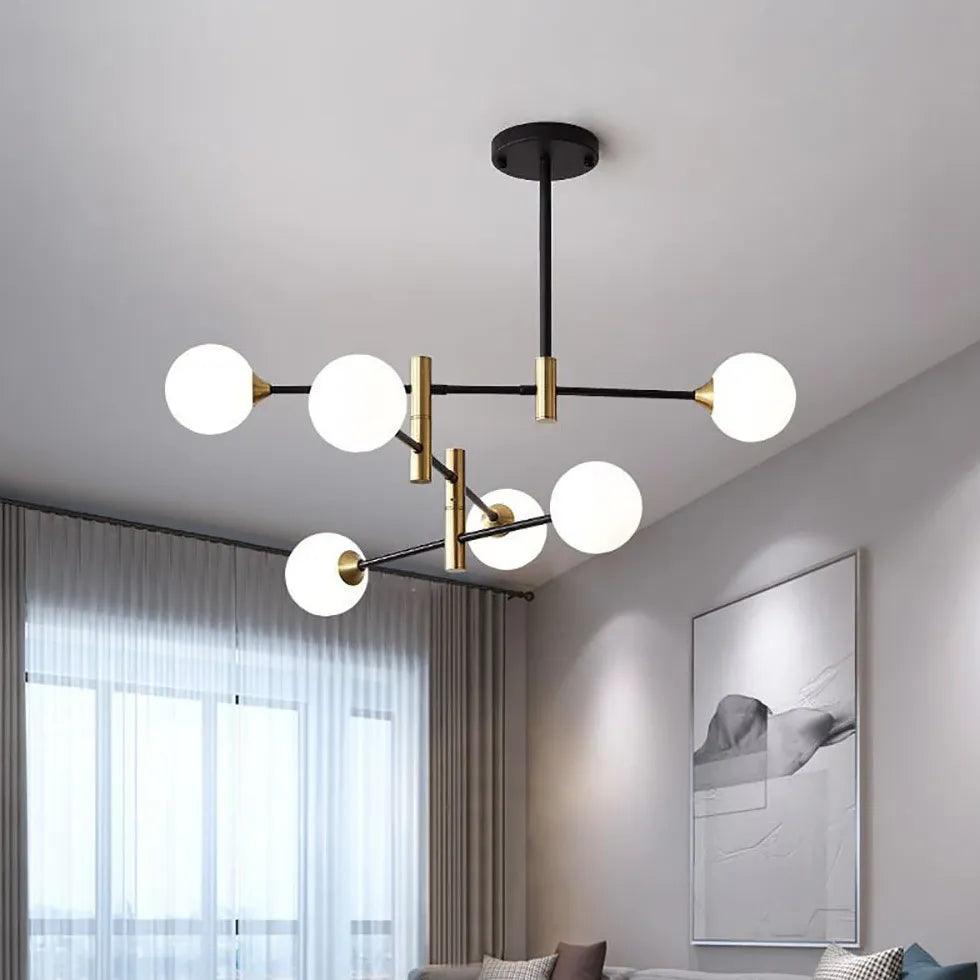 Modern Geometric Iron LED Ceiling Light for Bedroom | boxzora
