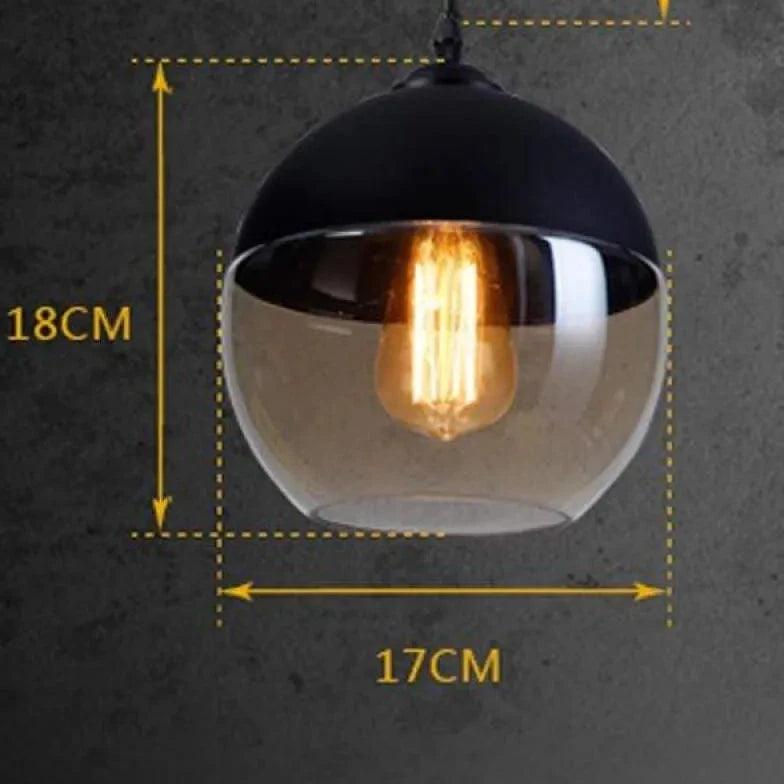 Minimalistyczna nowoczesna szklana lampa wisząca do jadalni | boxzora