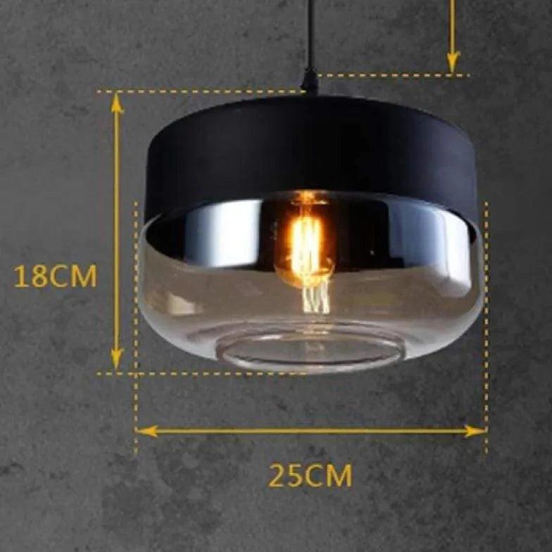 Minimalistyczna nowoczesna szklana lampa wisząca do jadalni | boxzora