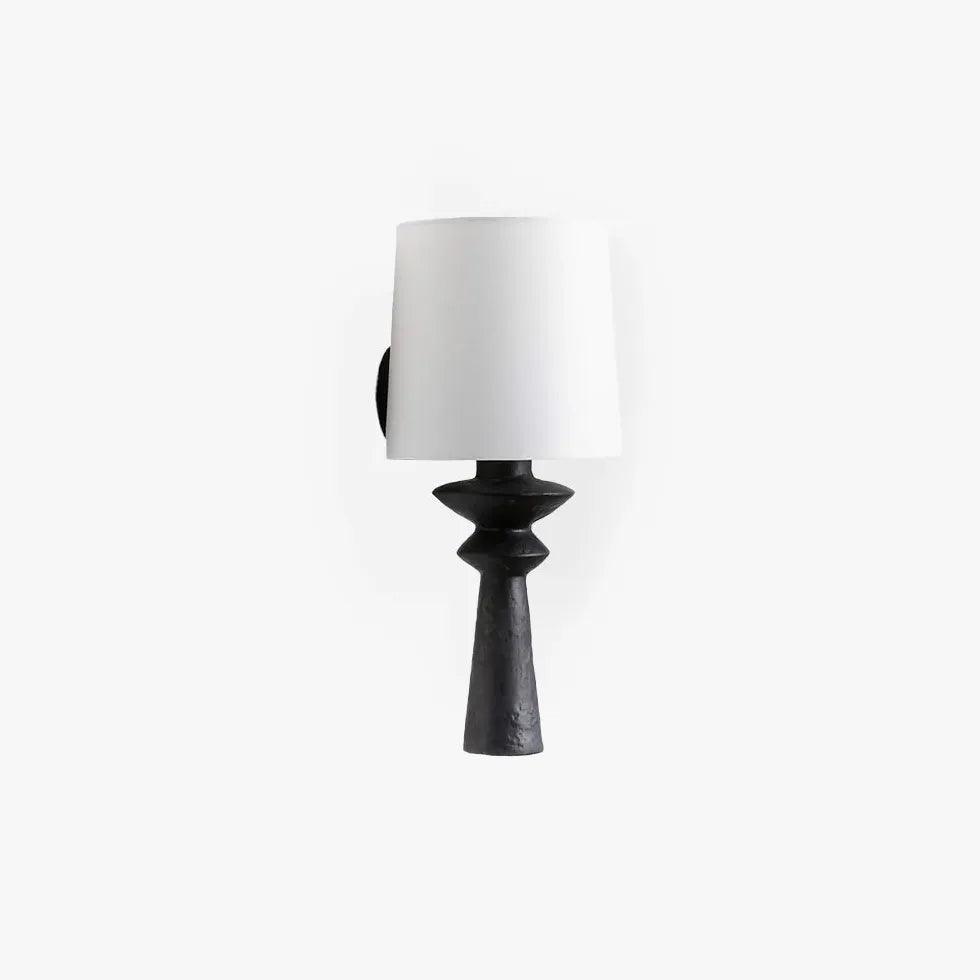 Nordisk dimbar vegglampe i stoff og tre til stuen | boxzora
