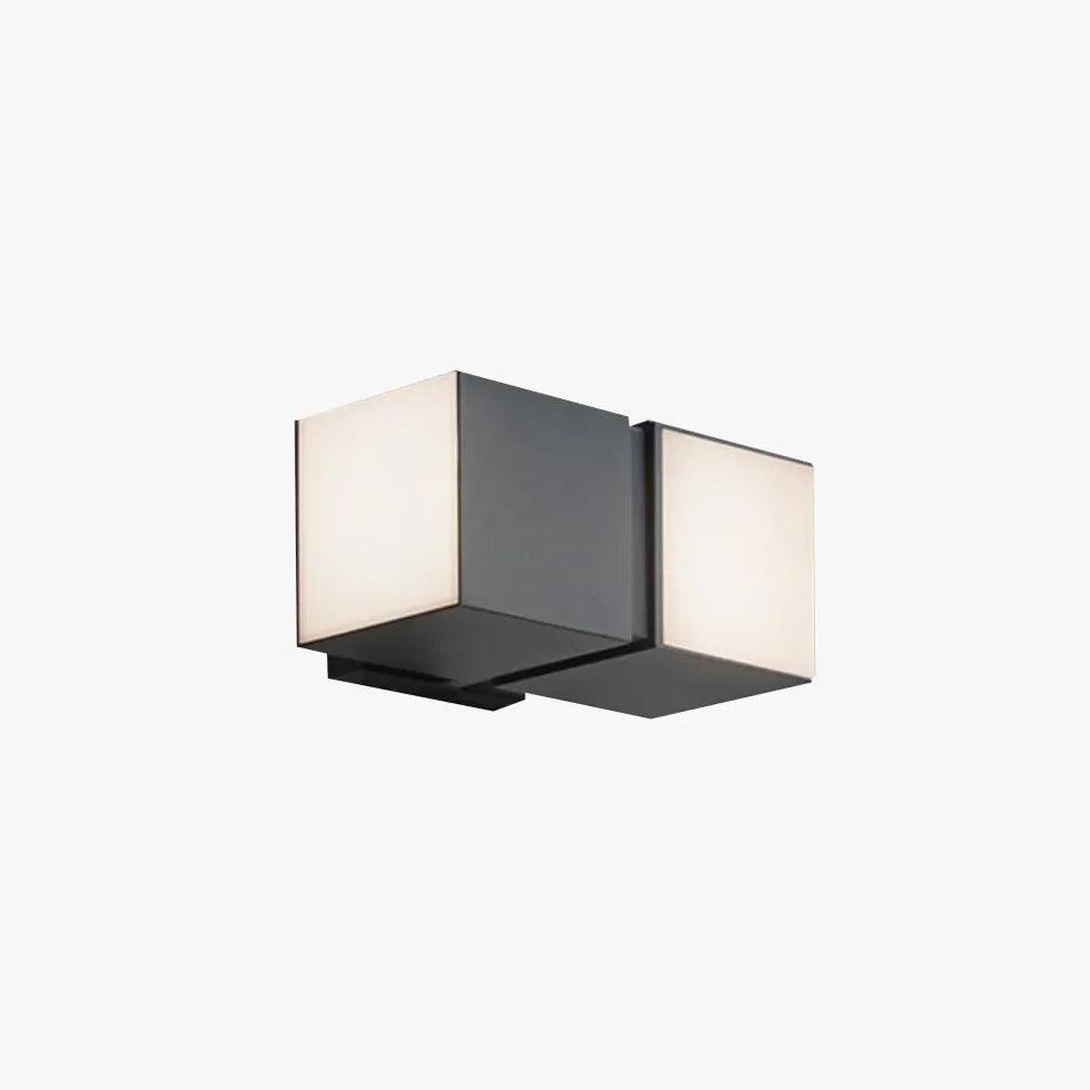 Minimalistisk firkantet vanntett utendørs vegglampe | boxzora