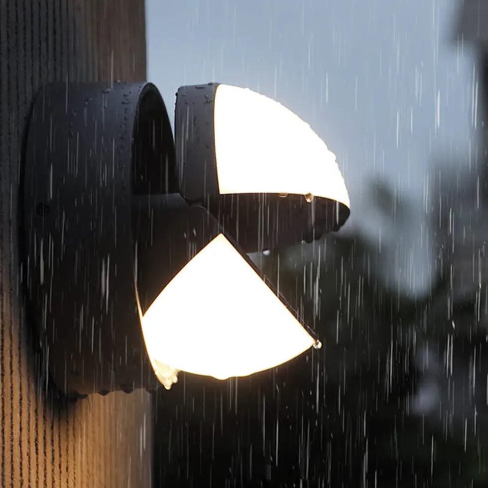 Minimalistisk firkantet vanntett utendørs vegglampe | boxzora